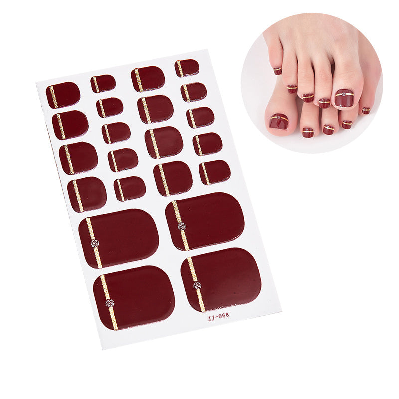 1 Pcs Glittery Glossy Toe Nail Stickers - Self-Adhesive, Hypoallergenic, Reusable, Irregular Shape Stripes Nail Wraps for DIY Nail Art Decoration - Space Theme, Easy to Apply, Long-Lasting, and Single-Use Plastic Nail Tip Dec