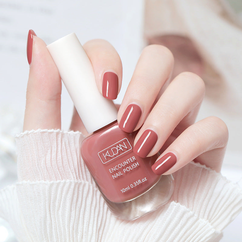 10ml Quick Drying Nail Polish - Ultra-Glossy, Non-Toxic Formula in Fashion-Forward Pinkish Black, White & Red - Perfect for Safe, At-Home Manicures & Nail Art Creations