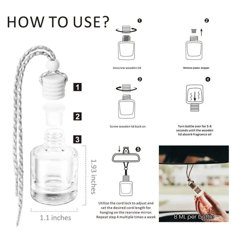 HOOGALIFE Car Air Freshener Choose from 22 Scents,Hanging Car Diffuser,Car Decor Accessory, Made in the USA,Long Lasting,Ships Today.The best New Year gift ever. Choose 1 Bottle or 2 Bottles.Plus,our brand offers excellent cu