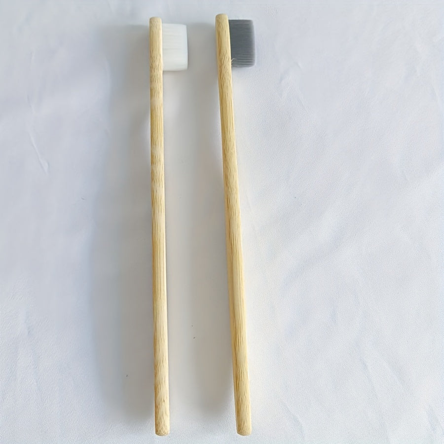 10 Pcs Bamboo Toothbrush Sets Natural Wooden Soft Fur Tooth Brush Eco-friendly Black White Toothbrushes Teeth Cleaning Tools