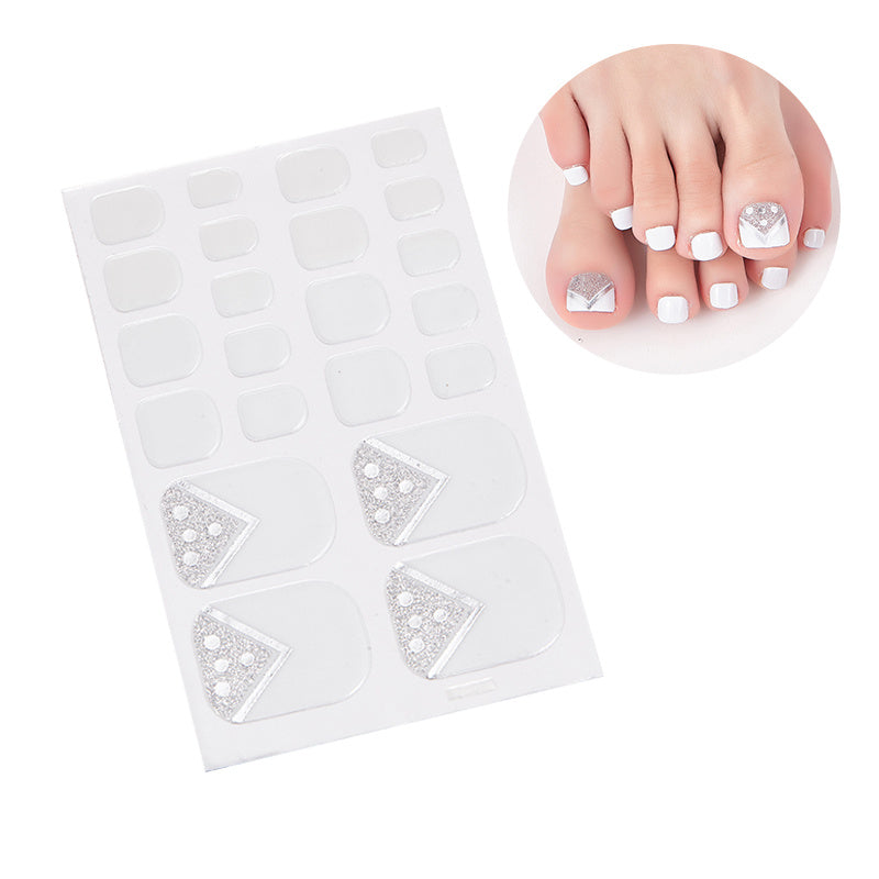 1 Pcs Glittery Glossy Toe Nail Stickers - Self-Adhesive, Hypoallergenic, Reusable, Irregular Shape Stripes Nail Wraps for DIY Nail Art Decoration - Space Theme, Easy to Apply, Long-Lasting, and Single-Use Plastic Nail Tip Dec