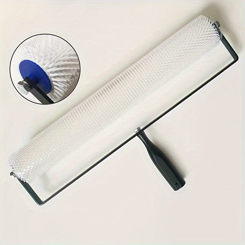 1pc 20inch Plastic Drum Brush, Epoxy Floor Construction Tool, Defoaming Needle Roller For Self-Leveling Cement, Deflation And Air Release With Tooth Height