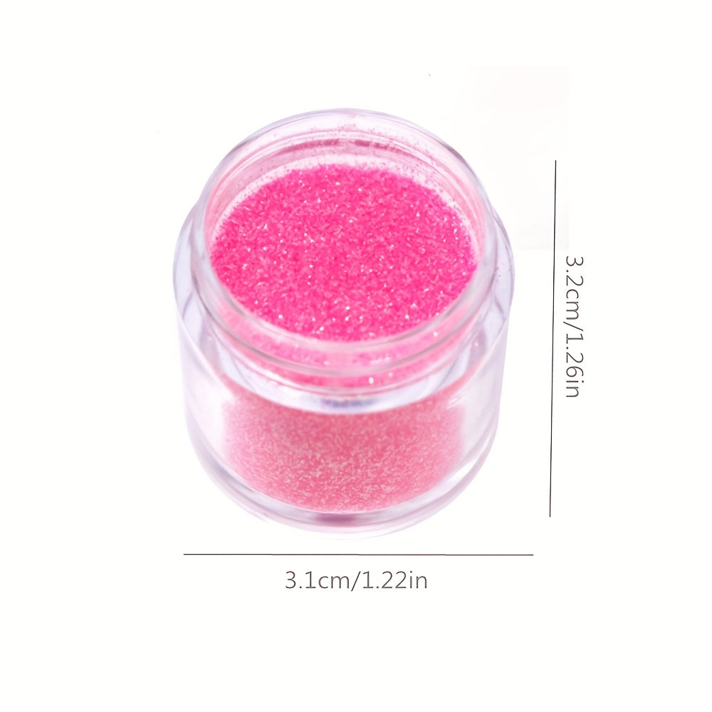 10 Bottles Shiny Candy Nail Glitter Iridescent Sparkly Sugar Powder Chrome Pigment Dust For Nail Polish DIY Manicure Art Decoration