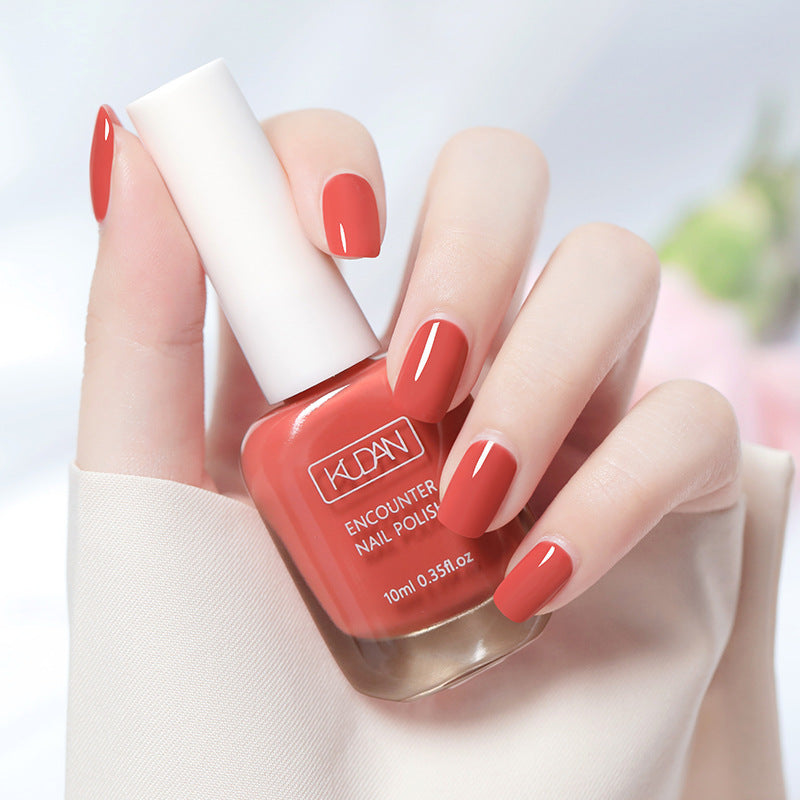 10ml Quick Drying Nail Polish - Ultra-Glossy, Non-Toxic Formula in Fashion-Forward Pinkish Black, White & Red - Perfect for Safe, At-Home Manicures & Nail Art Creations