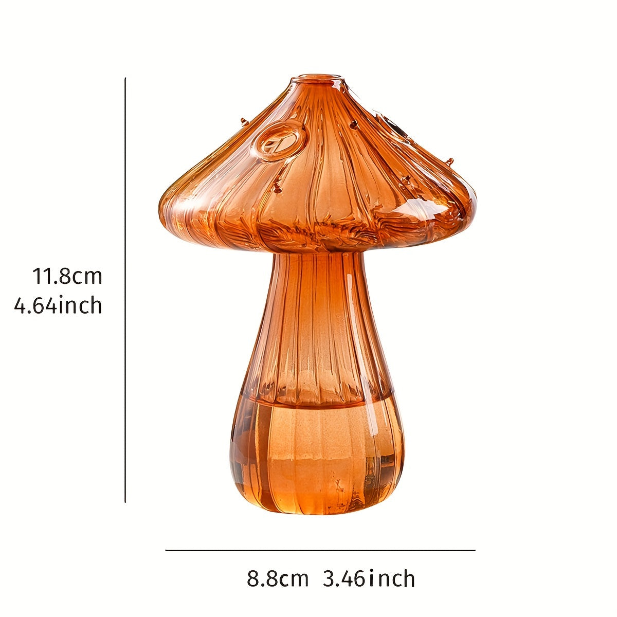 1pc Colorful Glass Mushroom Vase for Indoor Hydroponic Flower Arrangement and Home Decor