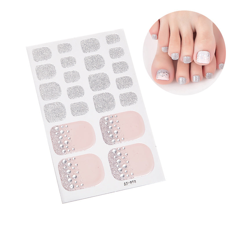1 Pcs Glittery Glossy Toe Nail Stickers - Self-Adhesive, Hypoallergenic, Reusable, Irregular Shape Stripes Nail Wraps for DIY Nail Art Decoration - Space Theme, Easy to Apply, Long-Lasting, and Single-Use Plastic Nail Tip Dec