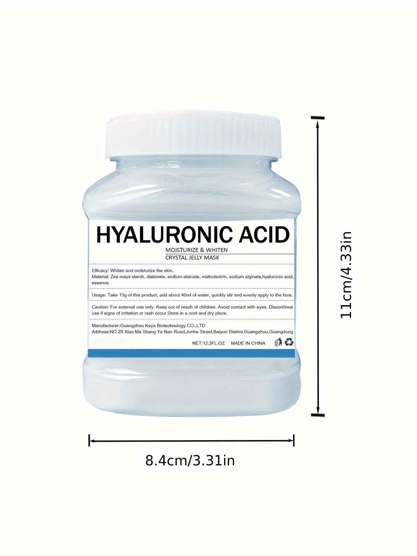 12.3Fl.Oz Hydrating Hydro Jelly Face Mask - Moisturizing, Improving, and Hydrating Facial Skin Care - Natural Gel Peel Off Mask for Glowing Complexion