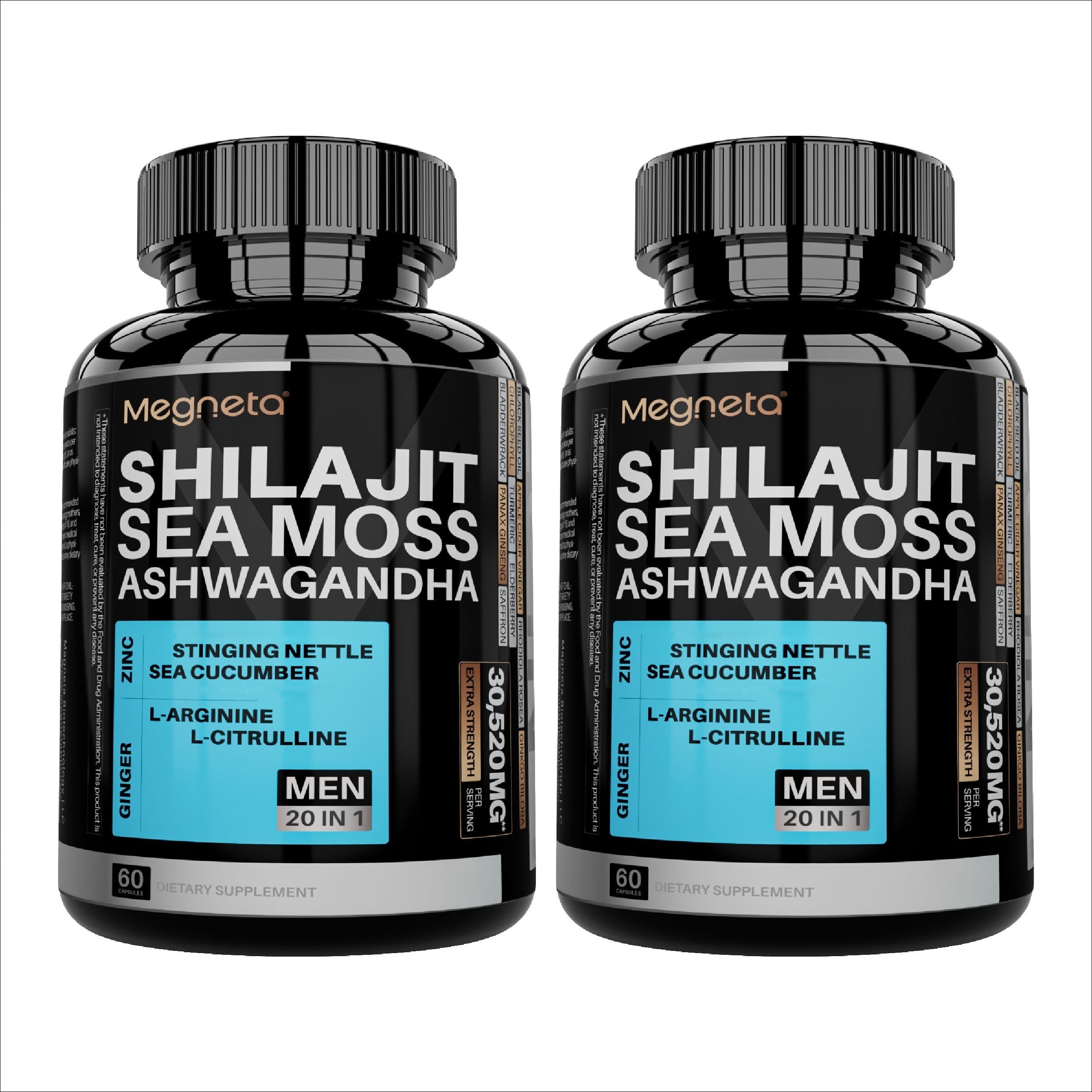 (2024NEW)Megneta Full Of Spirit And Vitality, Sea Moss Shilajit & Ashwagandha, With Highly Potent Herbal Ingredients