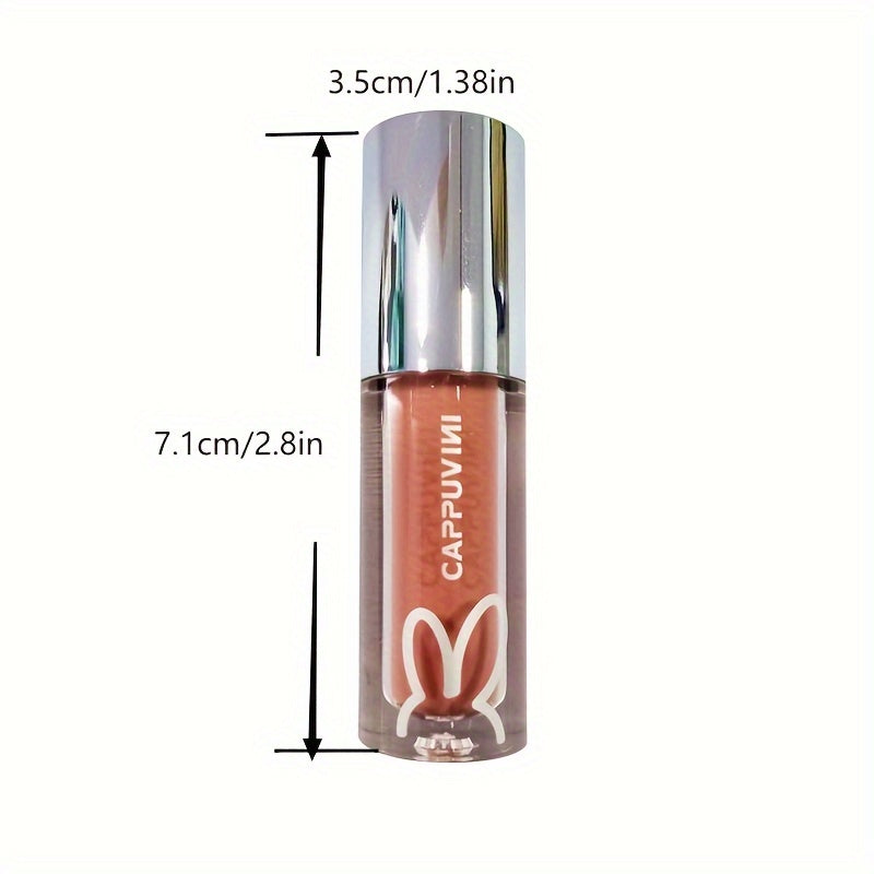 "Cappuvini Hydro-Glow Glassy Lip Gloss/Tint - Low Saturation, Bare-Face Friendly Lipstick For Students & Makeup Enthusiasts"