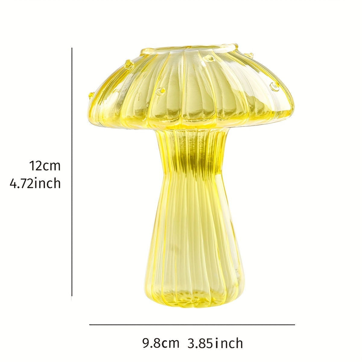 1pc Colorful Glass Mushroom Vase for Indoor Hydroponic Flower Arrangement and Home Decor