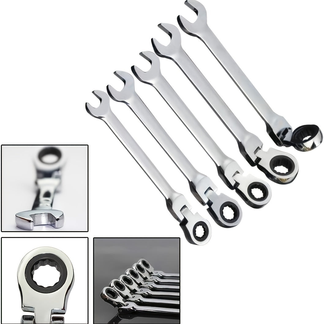 12-Piece Versatile Ratchet Wrench Set - Quick-Shift, Dual-Use, 72-Tooth Mechanics Hand Tool with 180-Degree Swivel Head for Durable DIY and Professional Use - Perfect for Tight Spaces and Heavy-Duty Projects