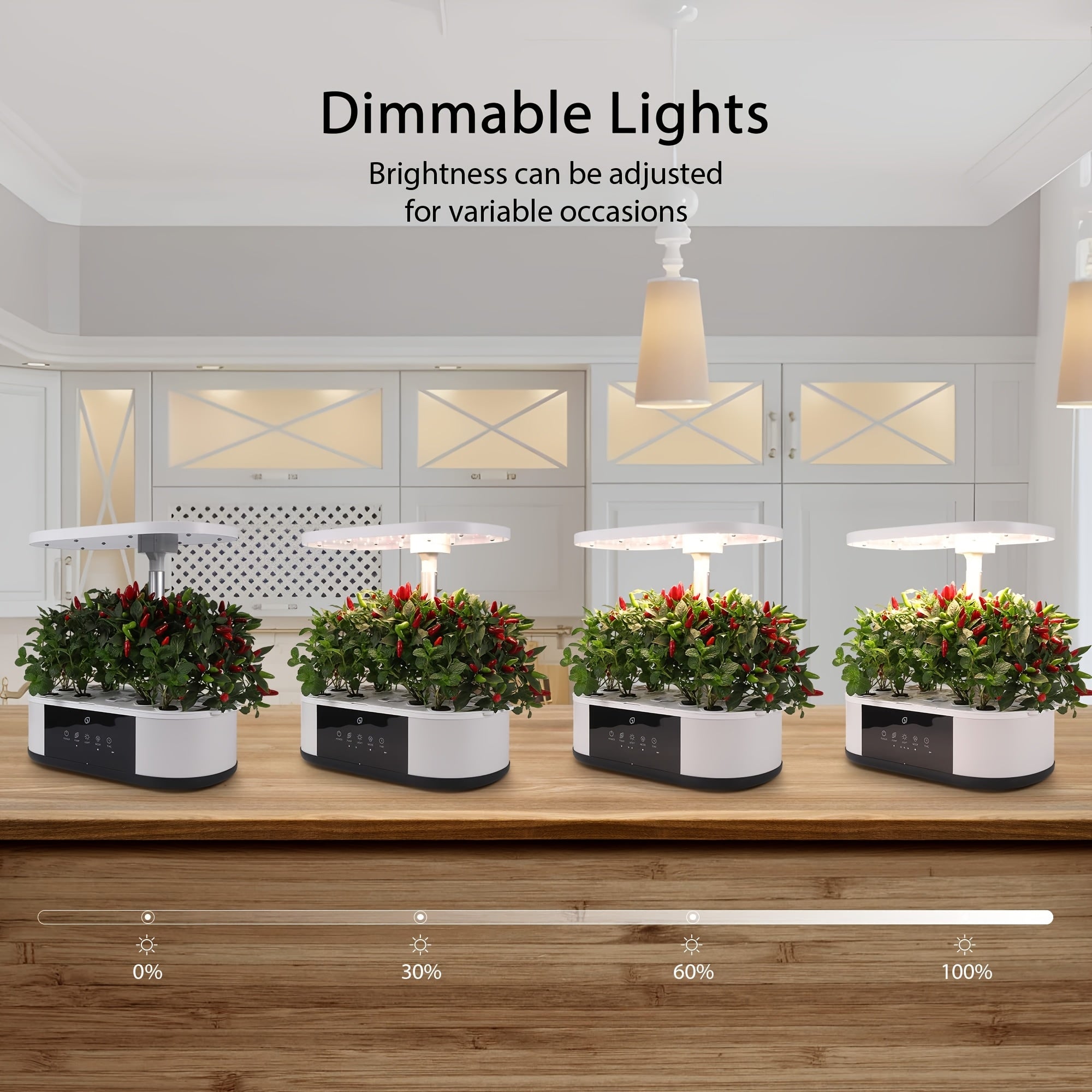 12-Pod Hydroponic Growing System Kit - 16" Indoor Garden with Full Spectrum LED Lights (120pcs, 5 Colors), Automatic Timer for Home & Kitchen Gardening, 24W, Indoor Garden, MERXENG