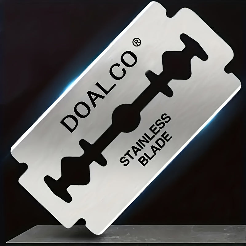 100pcs Premium Double-Edge Razor Blades - Smooth Shaving, Stainless Steel, Professional-Garde Barbers Choice