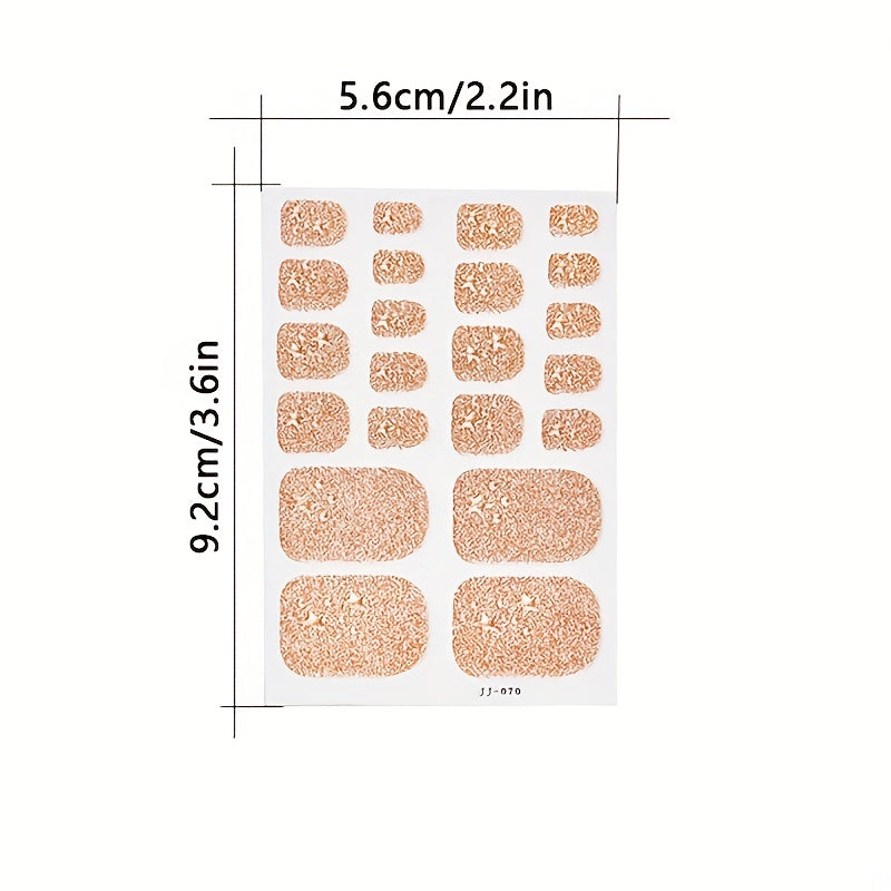 1 Pcs Glittery Glossy Toe Nail Stickers - Self-Adhesive, Hypoallergenic, Reusable, Irregular Shape Stripes Nail Wraps for DIY Nail Art Decoration - Space Theme, Easy to Apply, Long-Lasting, and Single-Use Plastic Nail Tip Dec