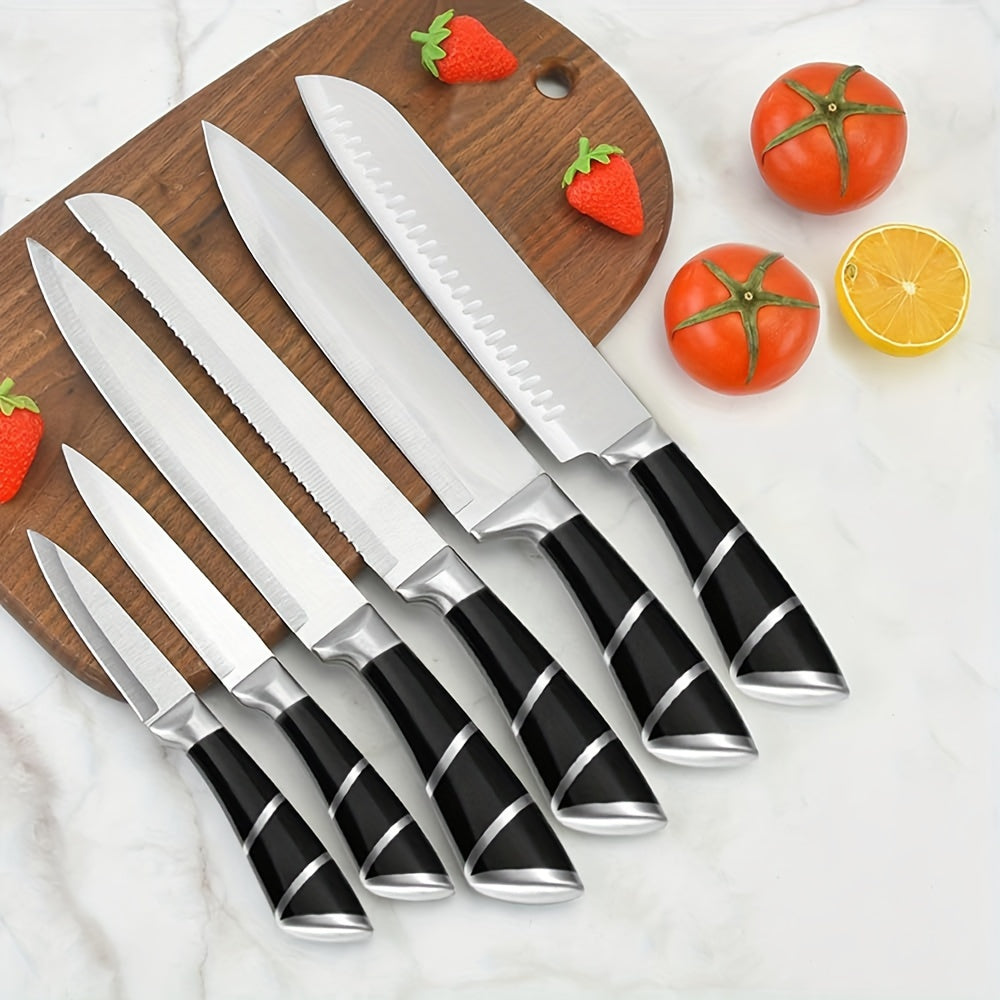 15-Piece Premium Stainless Steel Knife Set - Expertly Crafted, High Carbon, Rust-Resistant Blades with Balanced Handles - Complete Kitchen Collection Including Chefs Knife & Steak Knives in an Attractive Storage Block - Perfe