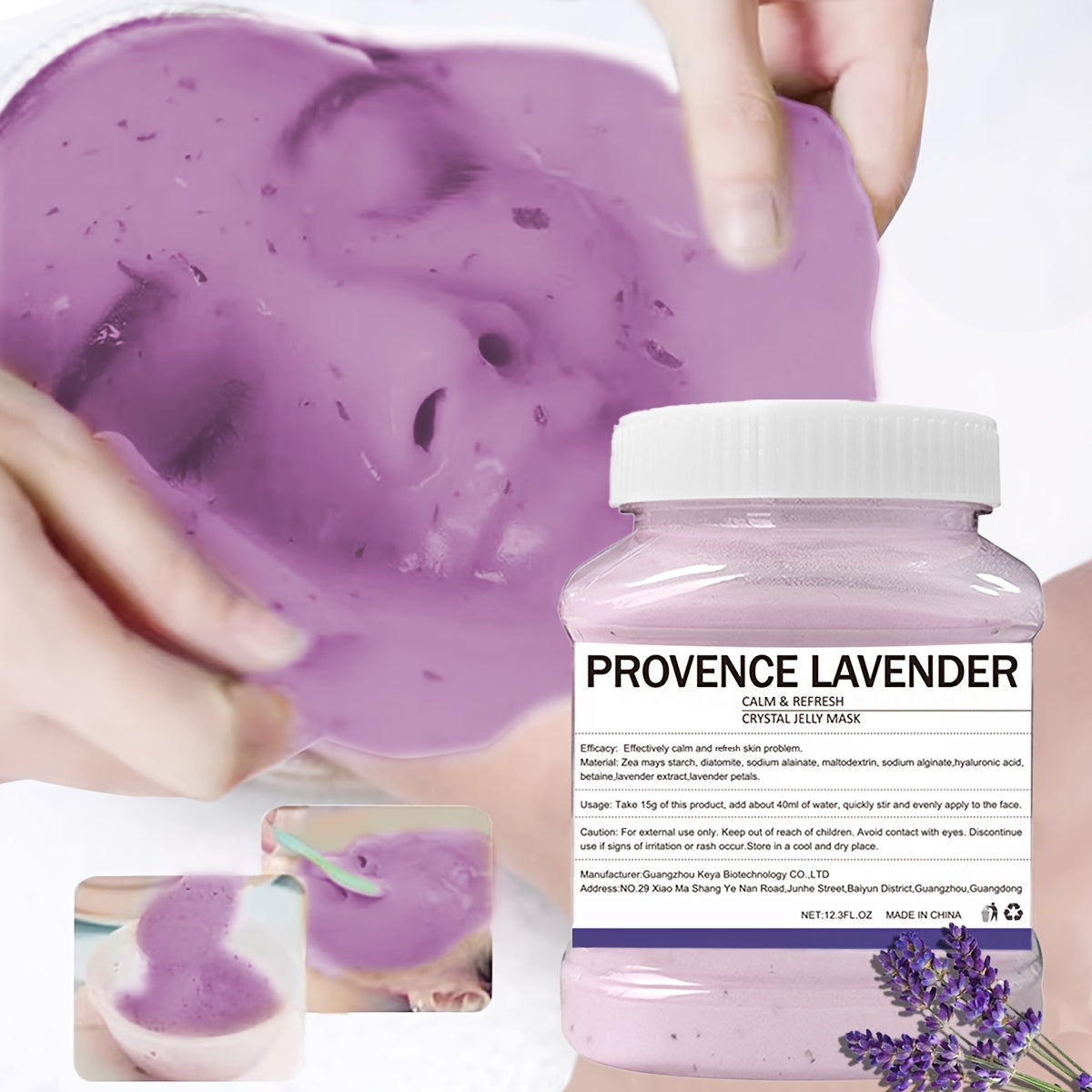 12.3 Fl.Oz Lavender Dream Hydro Jelly Mask - Moisturizing, Hydrating, and Nourishing Facial Skin Care - Natural Gel Peel Off Mask with Soothing and Calming Properties