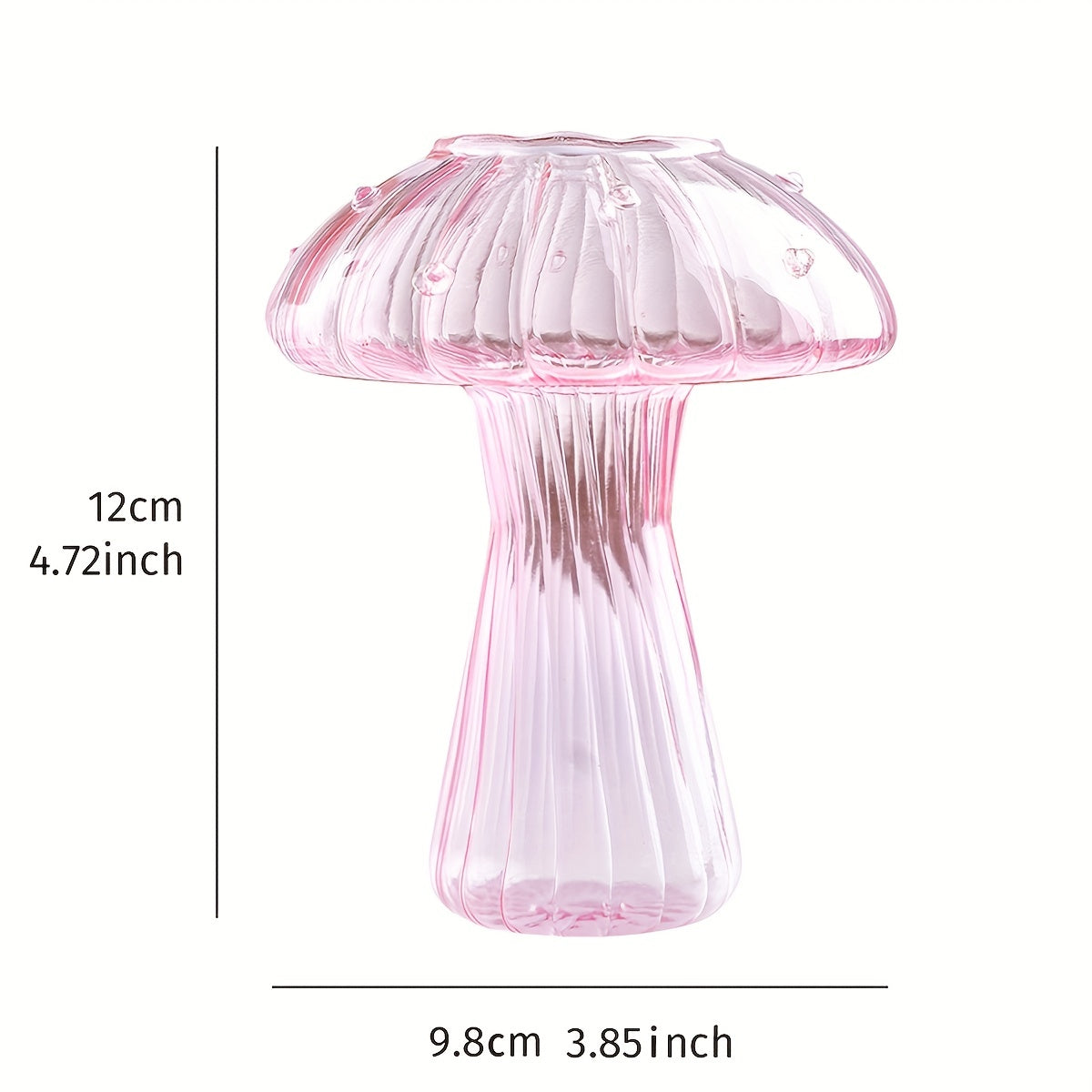 1pc Colorful Glass Mushroom Vase for Indoor Hydroponic Flower Arrangement and Home Decor