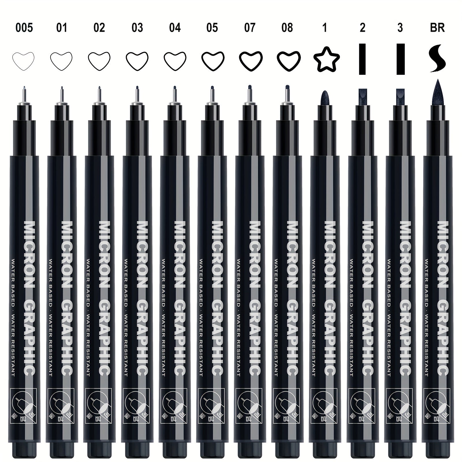 12pcs Black Needle Tube Pen - Perfect for Drawing Fine Lines and Detailed Artwork!