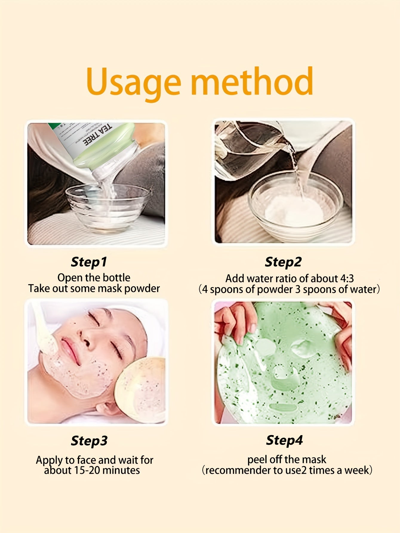 12. 3Fl. Oz Tea Tree Jelly Mask For Facial Skin Care, Natural Gel Hydro Face Masks, Professional Off Hydro Jelly Mask, Moisturizing, Improving & Hydrating, Mask Powder For Wrinkles