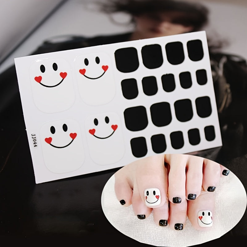 1 Pcs St.Patrick's Day Toe Nail Stickers, Nail Strips Decals With Glitter Design, Full Wraps Self Adhesive Toe Nail Tip, For Women Girls DIY Nail Art Decoration