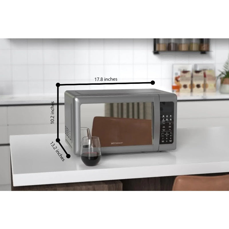 0.7 Cu Ft Silver Mirror Finish, Countertop Microwave Oven