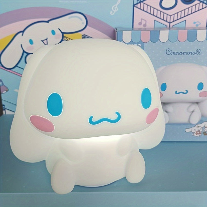 1200mAh Cinnamoroll Silicone Night Light with 3 Speed Adjustment, 3 Color Lighting, Remote Control, and USB Charging