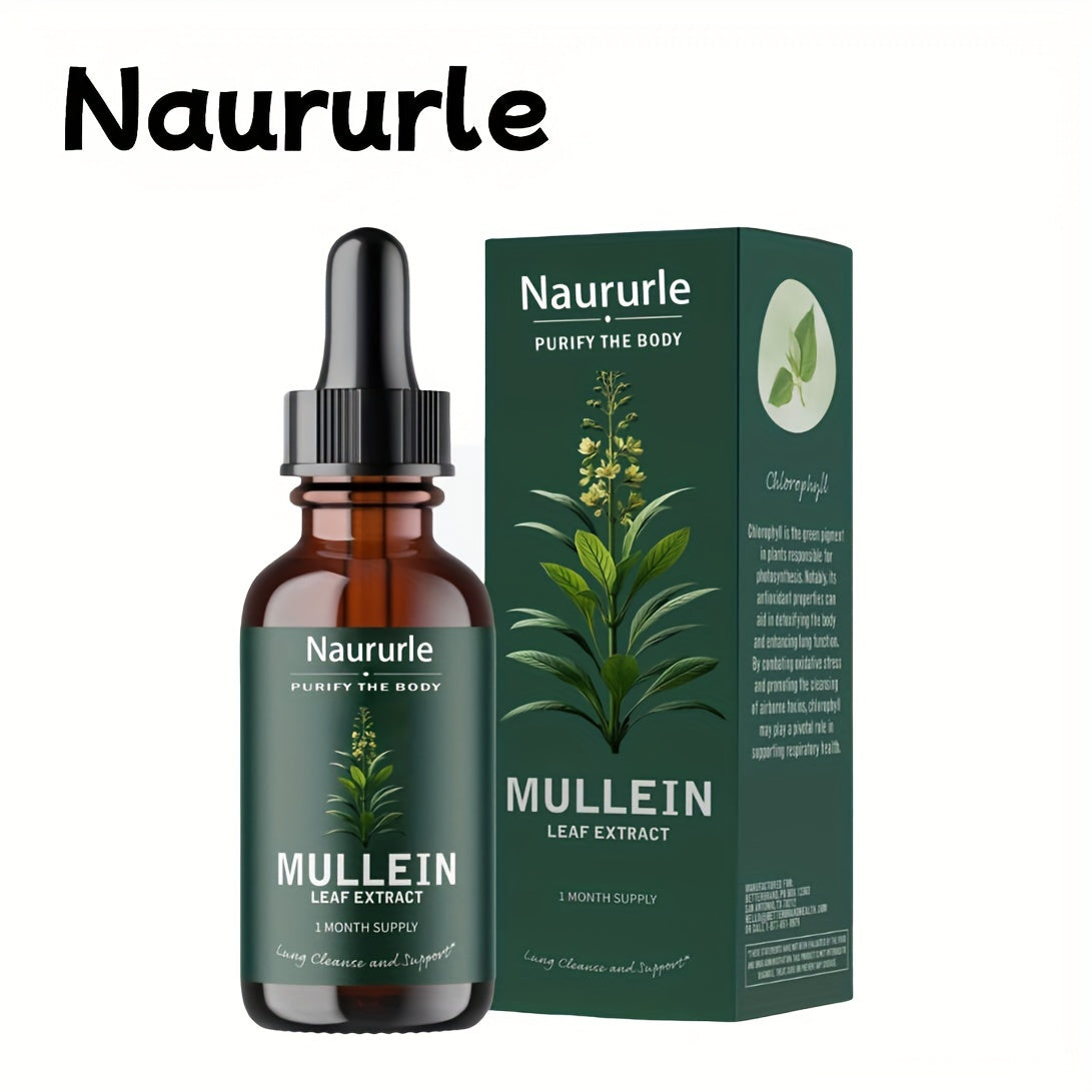1-Month Supply Mullein Leaf Extract Drops - Powerful Herbal Supplement for Rapid Absorption, Natural Respiratory Support, and Soothing Comfort - Made with High-Quality, Pure Mullein Leaf for Optimal Health Benefits