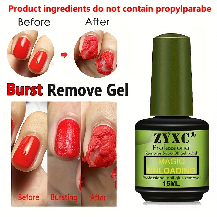 15ml Magic Soak-Off Quick Nail Glue Remover, Nail Polish Remover For Gel Nails Polish