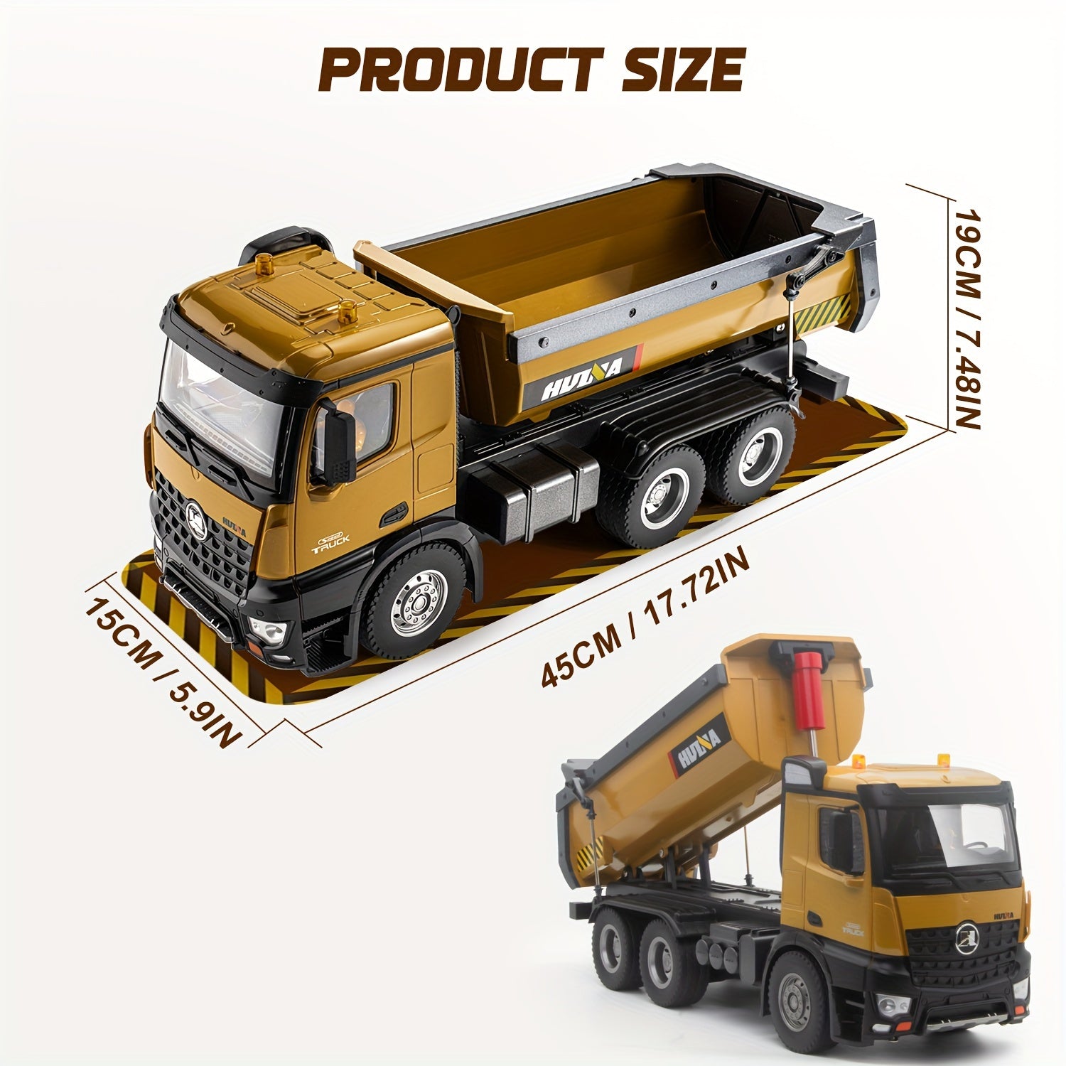 1:14 Scale Ten-channel Large Alloy RC Loading Truck 2.4GHz RC Engineering Truck Remote Control Truck Load 44.09 lbs Sealed Gift Box Holiday Gift Halloween Christmas Gift
