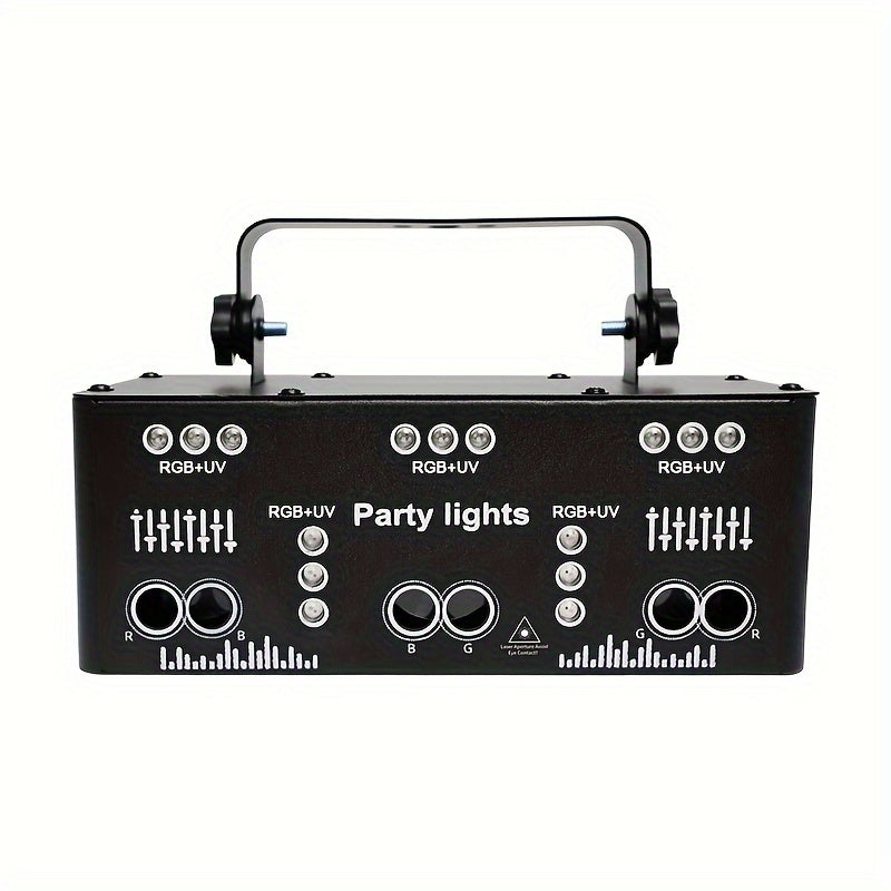 1pc 21 Lens Led Stage Lights Home Voice-activated Rotating KTV Color Light, Flash DJ Disco Lazer Light, LED Strobe Ballroom Bar Light, With Remote Control, For Birthday Party Ramadan St Pascha Easter Cinco De Mayo Mother's Da