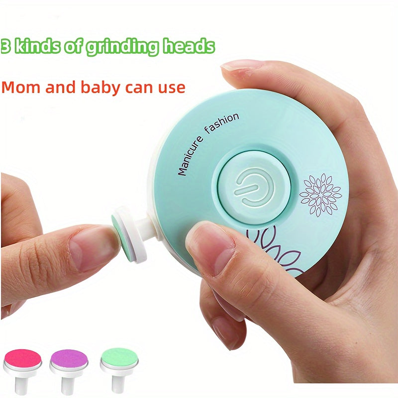 (Without battery)3pcs Electric Baby Nail Trimmer Kid Nail Polisher Tool Infant Manicure Scissors Baby Hygiene Kit Baby Nail Clipper Christmas Halloween Thanksgiving children's gifts