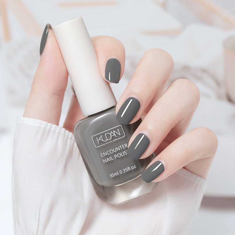 10ml Quick Drying Nail Polish - Ultra-Glossy, Non-Toxic Formula in Fashion-Forward Pinkish Black, White & Red - Perfect for Safe, At-Home Manicures & Nail Art Creations