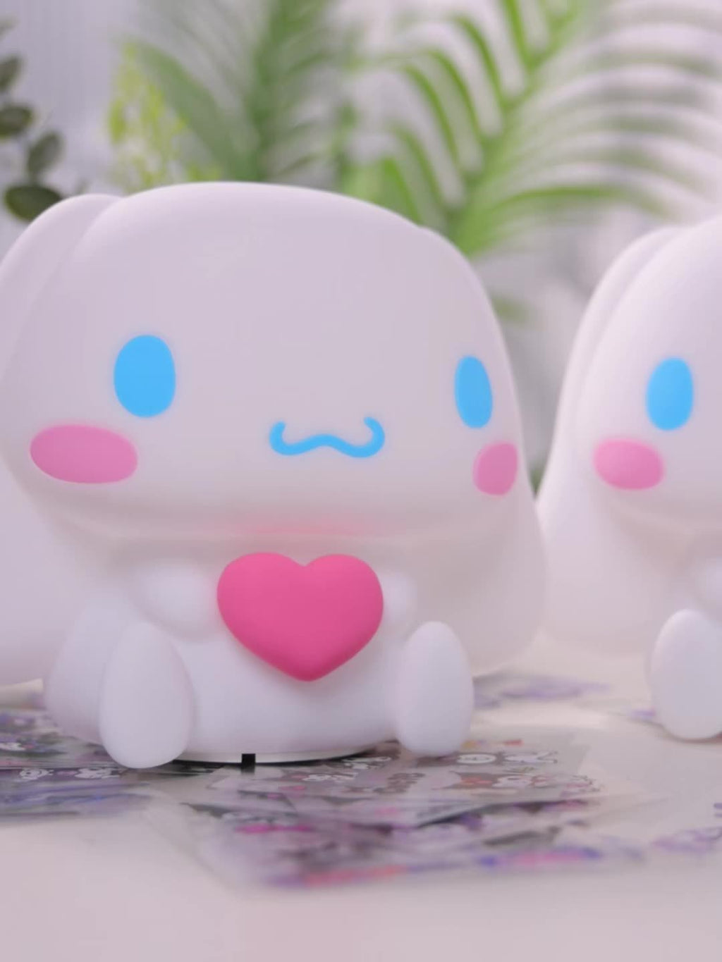 1200mAh Cinnamoroll Silicone Night Light with 3 Speed Adjustment, 3 Color Lighting, Remote Control, and USB Charging