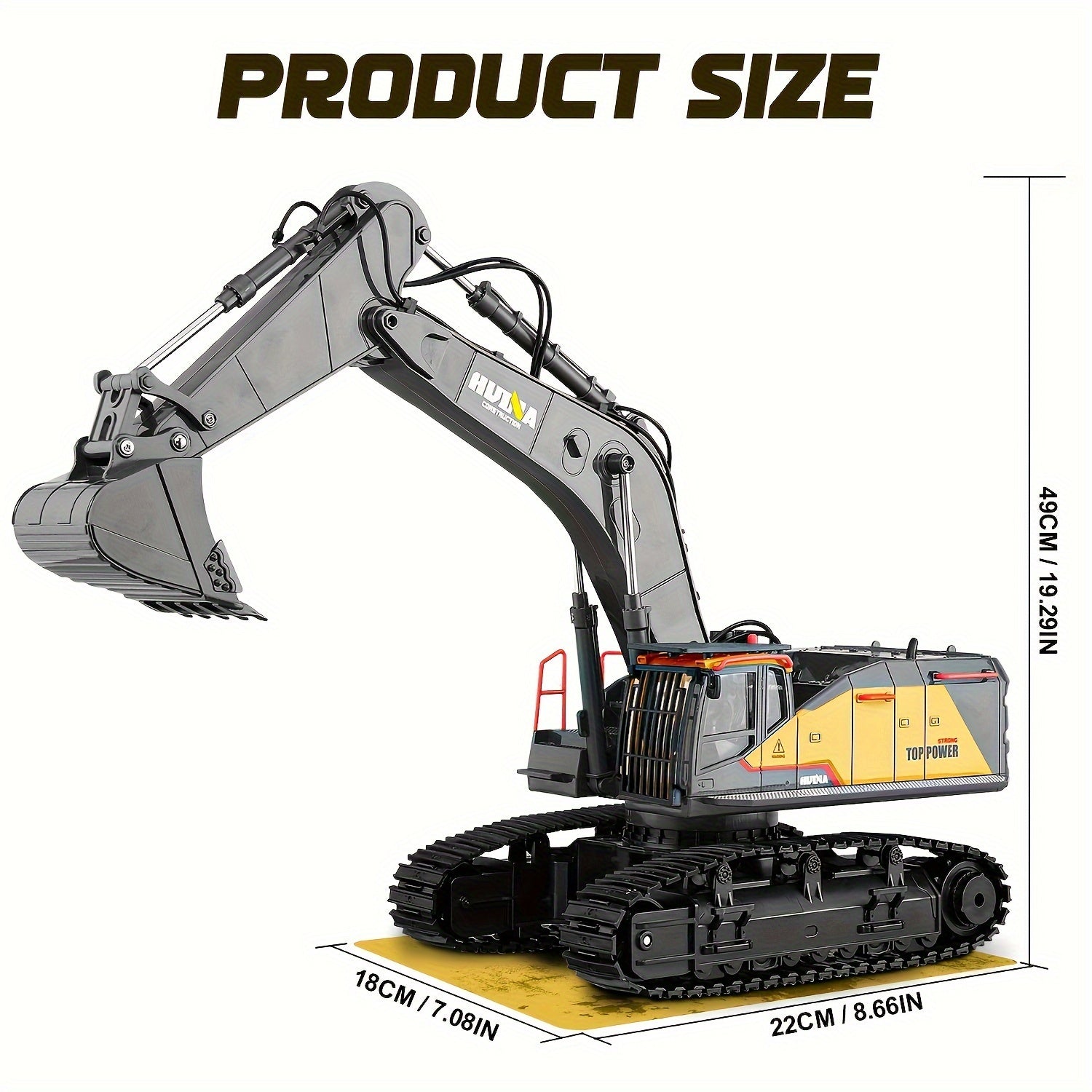 1:14 scale 22-channel alloy remote control excavator remote control excavator professional remote control engineering vehicle toy the most ideal holiday gift Christmas Halloween Gift