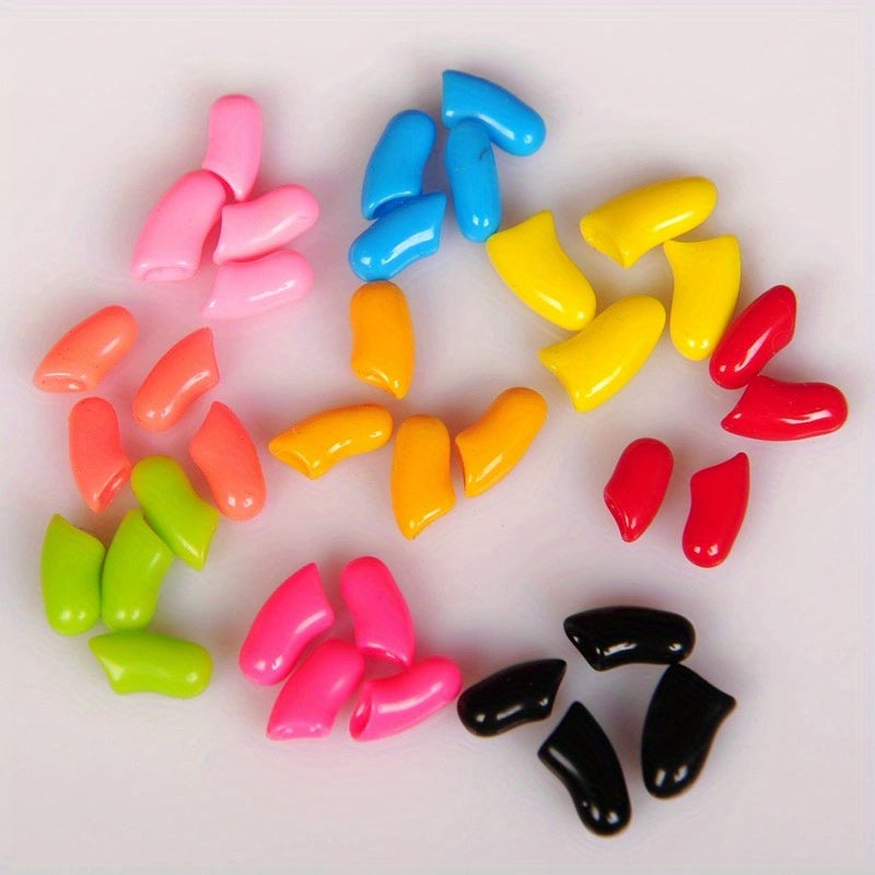 100-Pack Colorful Cat Nail Covers - Keep Your Cat's Paws Safe & Stylish!