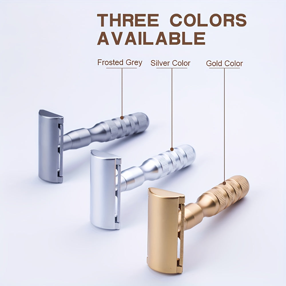 1 Machine + 5 Blades, High Quality Classic Double Edge Safety Razor For Men Shaving&Women Hair Removal Manual Shaver