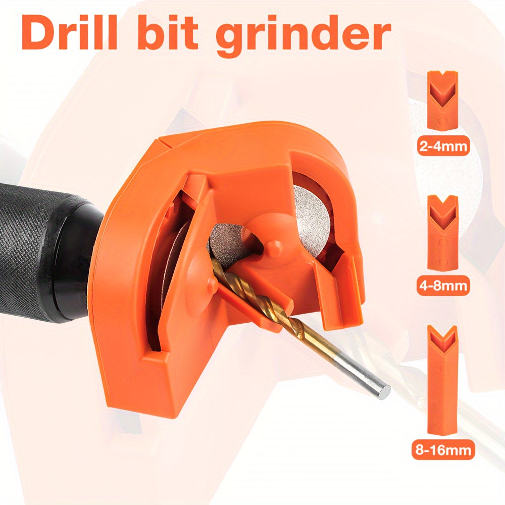 1 Set Multi-functional Twist Drill Grinder, 2-16mm Impact Electric Drill, Wear-resistant Diamond Sharpener, Drill Bit Grinding Tools With 3pcs Drill Bit Positioner For Impact Drills Milling Cutters Knives Scissors Choppers