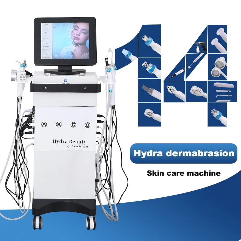 14 in 1 Hydrofacial Dermabrasion Facial Cleaning Hydrofacials Beauty Machine Hydro Hydrodermabrasion Facial Hidrofacial Machine