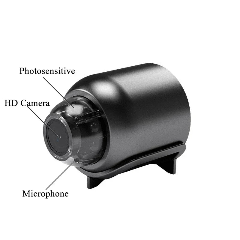1080P Mini WiFi Camera with HD Night Vision, Home X5 Remote Monitoring for Kids, Pets, and Safety - Ideal Gift
