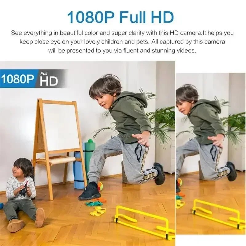1080P Mini WiFi Camera with HD Night Vision, Home X5 Remote Monitoring for Kids, Pets, and Safety - Ideal Gift