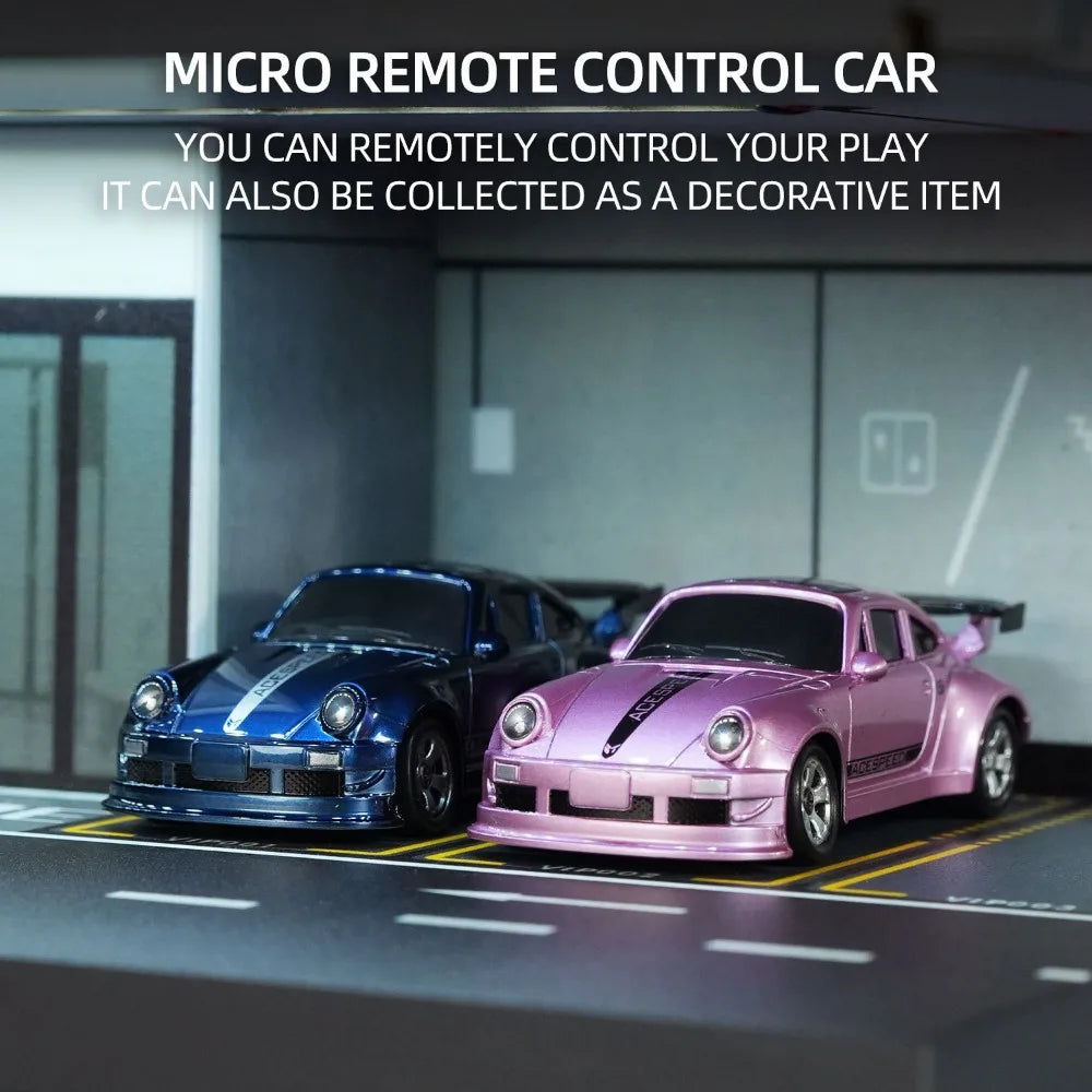 1/64 RC Four-wheel Mini Drift Car 2.4G Remote-controlled Car Desktop Toy