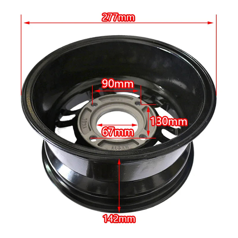 10-inch Aluminum Alloy Front and Rear Wheels for Four-wheel Vehicles, ATV, Go-karts,  Tires22/20X10-10 23/21X7-10
