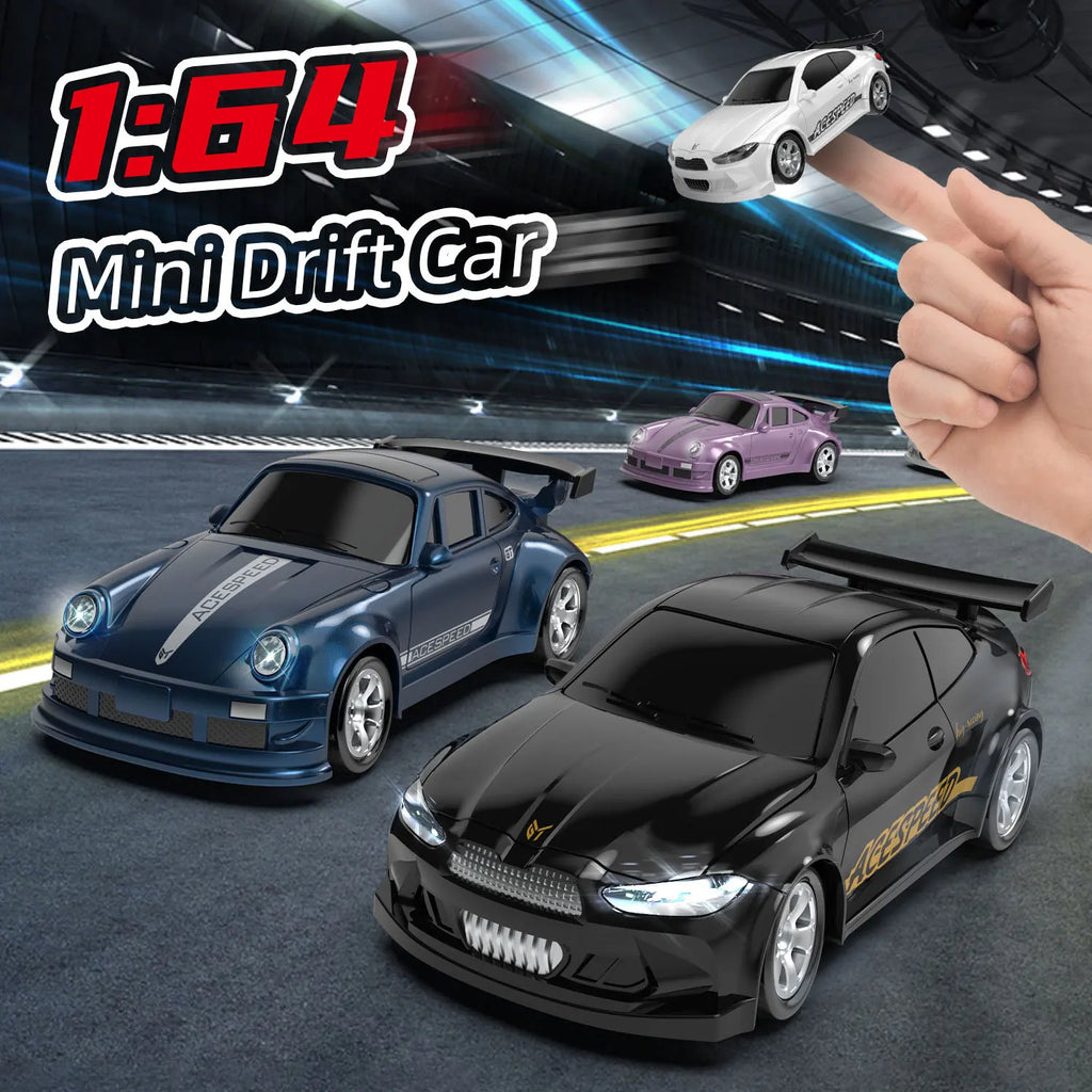 1/64 RC Four-wheel Mini Drift Car 2.4G Remote-controlled Car Desktop Toy