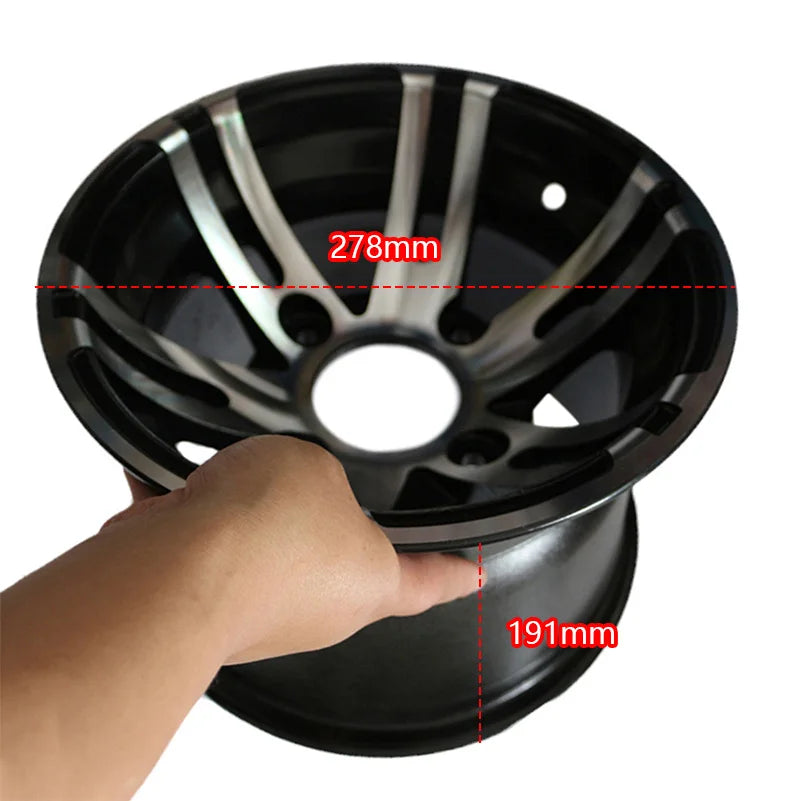10-inch Aluminum Alloy Front and Rear Wheels for Four-wheel Vehicles, ATV, Go-karts,  Tires22/20X10-10 23/21X7-10