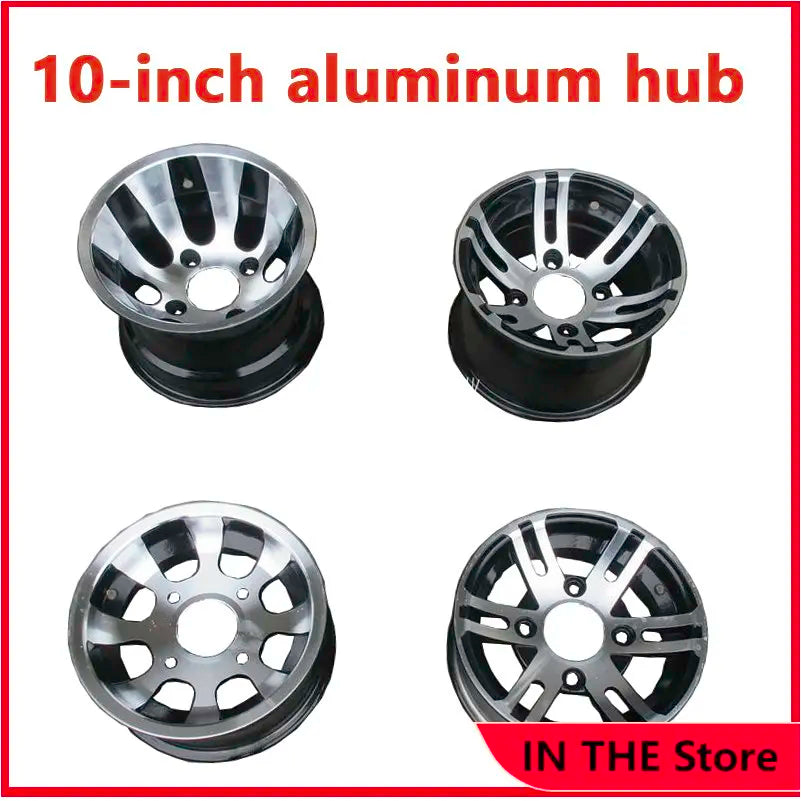 10-inch Aluminum Alloy Front and Rear Wheels for Four-wheel Vehicles, ATV, Go-karts,  Tires22/20X10-10 23/21X7-10
