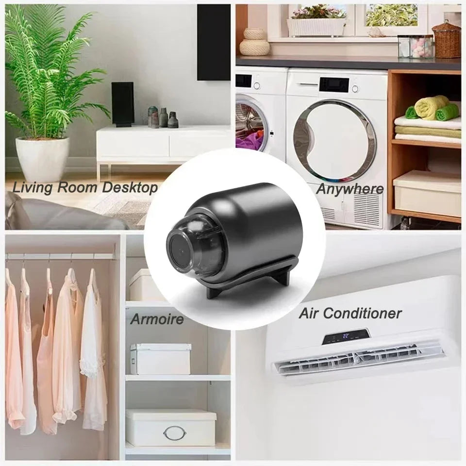 1080P Mini WiFi Camera with HD Night Vision, Home X5 Remote Monitoring for Kids, Pets, and Safety - Ideal Gift