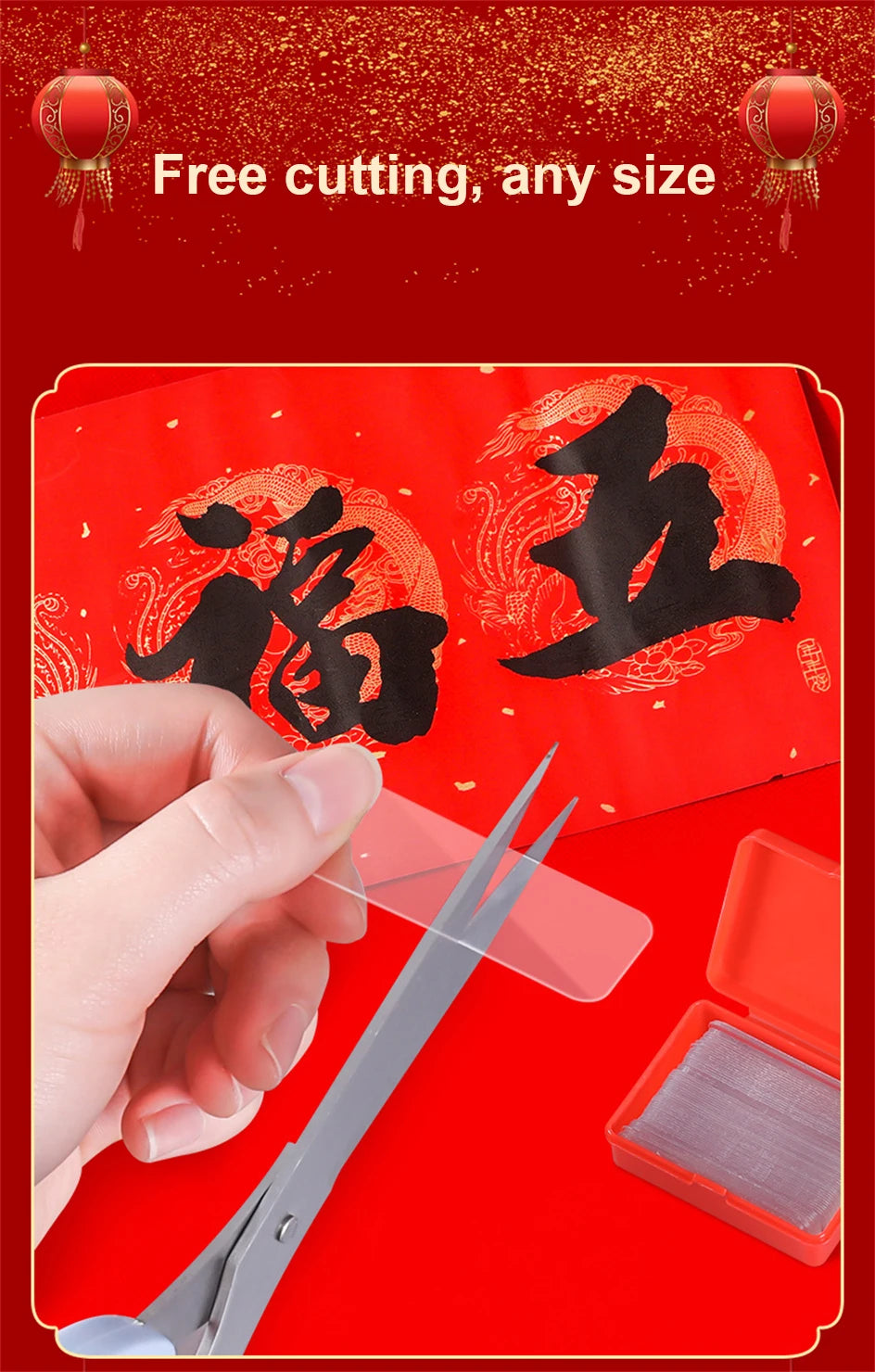 60-600PCS Double Sided Adhesive Tape No Trace Reusable Square Adhesive Mount Heavy Removable Transparent Wall Mount Sticker