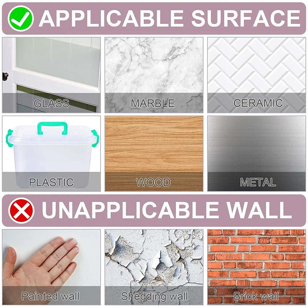 60-600PCS Double Sided Adhesive Tape No Trace Reusable Square Adhesive Mount Heavy Removable Transparent Wall Mount Sticker
