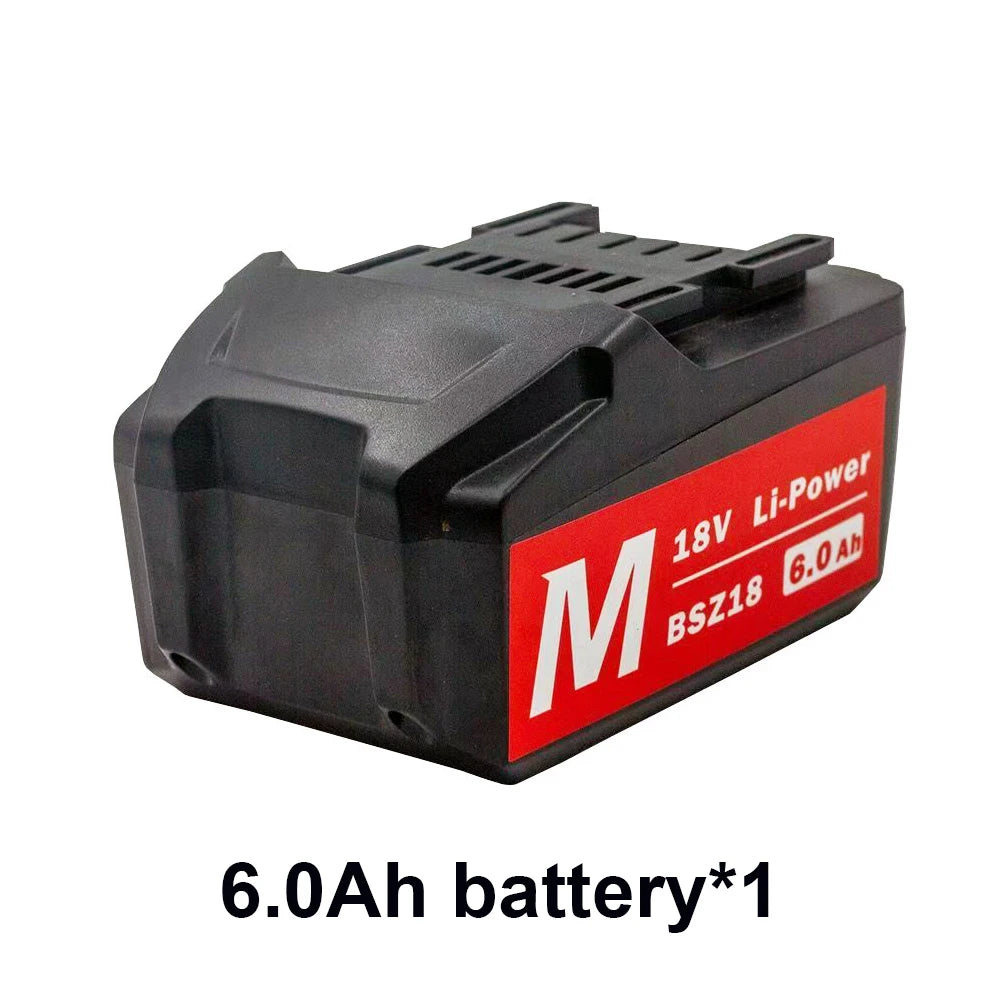 18V 6.0Ah Battery for Metabo Cordless Power Tool Drill Drivers Wrench Hammers for Metabo 18V Battery 6000mah BSZ18 625591000