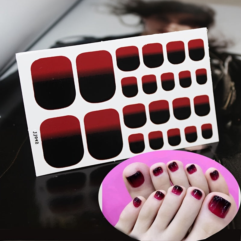 1 Pcs St.Patrick's Day Toe Nail Stickers, Nail Strips Decals With Glitter Design, Full Wraps Self Adhesive Toe Nail Tip, For Women Girls DIY Nail Art Decoration